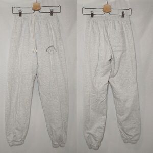 Sporty & Rich Equestrian Club Sweat Pants Heather Gray Small S Cotton Blend
